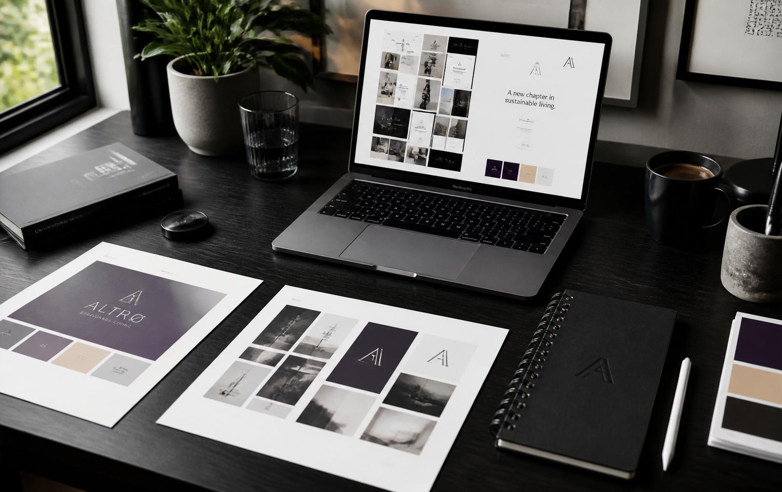 Moderní kreativní studio s návrhy log a webů